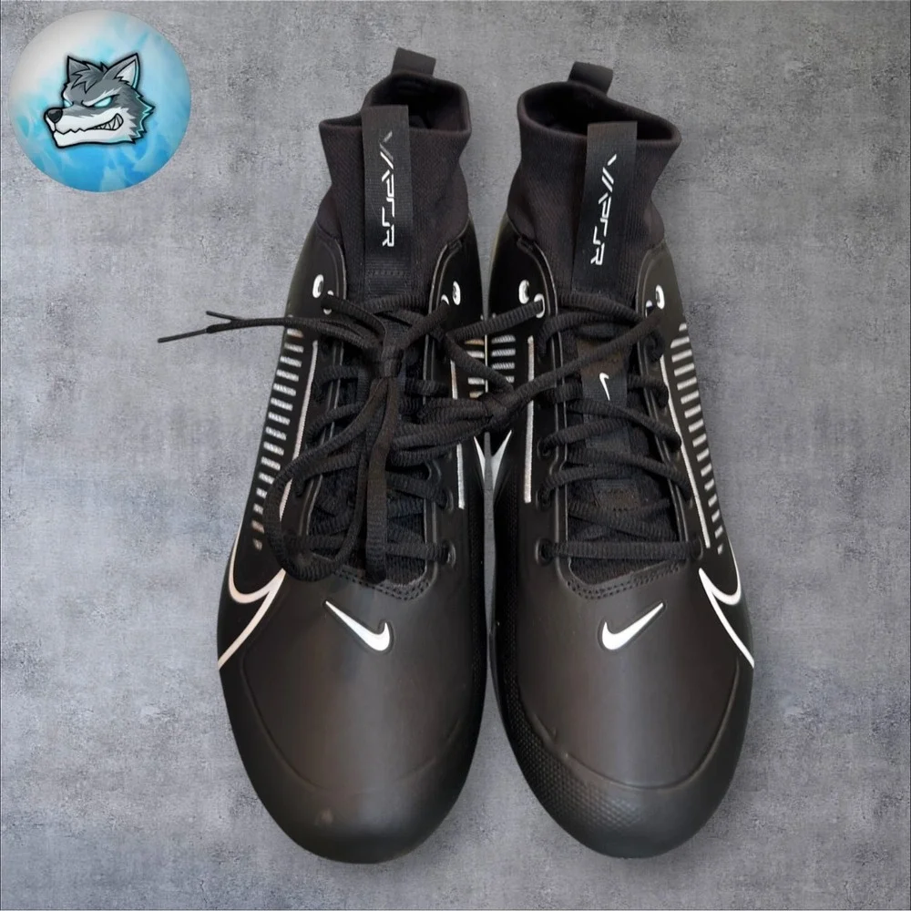 Nike Vapor Edge Pro 360 2 Black White Football Cleats Men's Size 12.5 DA5456-010